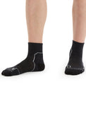 ICEBREAKER MENS HIKE+ LIGHT MINI SOCK - BLACK