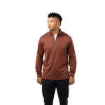 BAUER FLC TEXTURED HALF ZIP SR - BURGUNDY