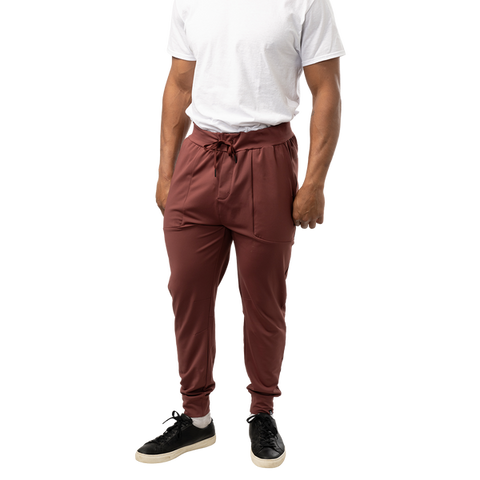 BAUER FLC WARMTH KNIT JOGGER SENIOR - BURGUNDY