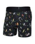 SAXX DROP TEMP BOXER BRIEF FLY - GAMER'S PARADISE - BLACK