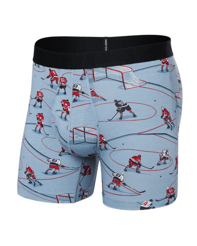 SAXX DROPTEMP BOXER BRIEF FLY - HOCKEY HEROES-DUSTY BLUE