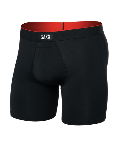 SAXX MULTI-SPORT MESH BOXER BRIEF FLY - BLACK