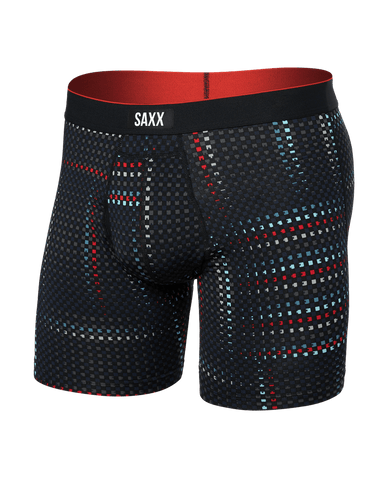 SAXX MULTI-SPORT MESH BOXER BRIEF FLY - OPTIC GRID-BLACK