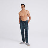 SAXX SNOOZE SLEEP PANT - FLANNEL PLAID DARK DENIM