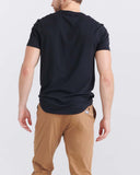 SAXX DROPTEMP COOLING COTTON V-NECK TEE - BLACK