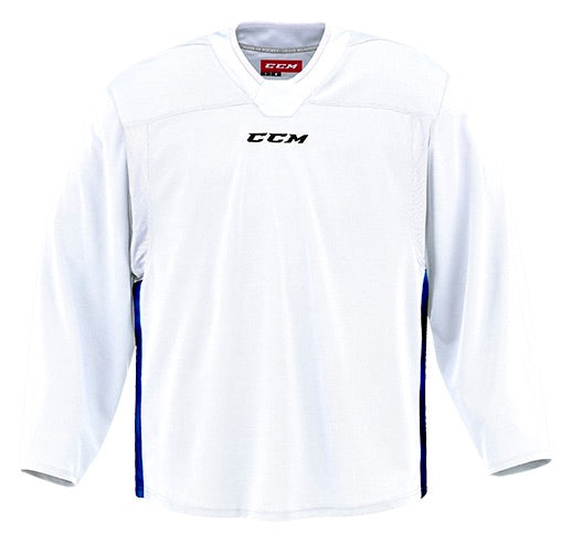 White Used Medium CCM Practice Hockey Jersey OA4